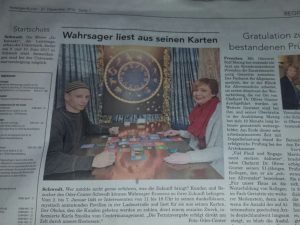 LoveInfo24 - Referenzen - Zeitungsartikel - Nordkurier - Kartenlegen im OderCenter Schwedt